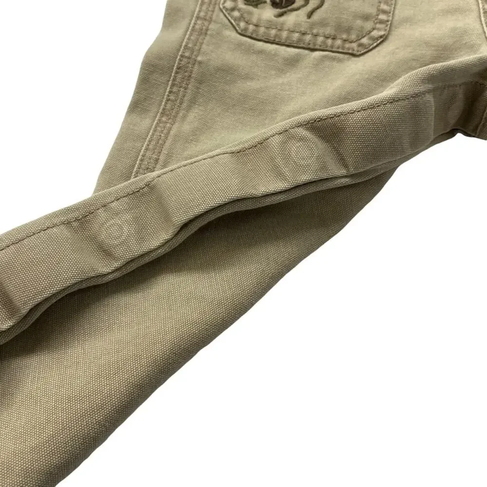 OshKosh B'gosh Boys 24 Months Vestbak Overalls Pants Moose Mountain Beige Khaki